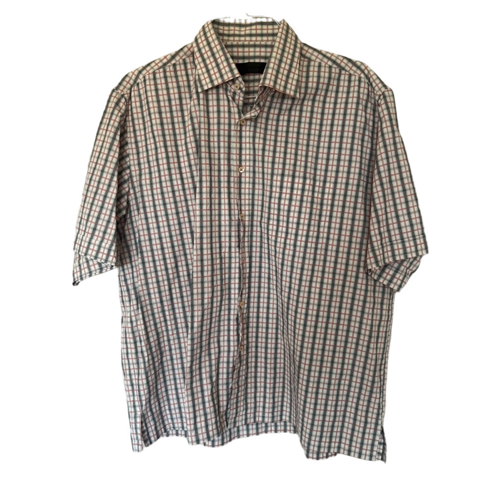 Men Plaid Short Sleeve Shirt